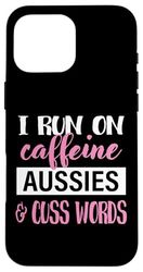 Funny Womens Caffeine & Australian Shepherd Lover Coque pour iPhone 16 Pro Max