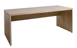 Composad | Escritorio de línea RILEGA, Escritorio Moderno, para Oficina o Estudio, Modesty Panel, Dimensiones (LxAxP): 180 x 75 x 80 cm, Roble Miel, Fabricado en Italia