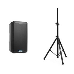 Alto Professional TS412 Altavoz PA Activo de 2500W 12" con Mezclador de 3 Canales, Streaming Bluetoo & Audibax Neo 131 - Soporte Profesional para Altavoces - Trípode para Altavoces -Trípode Extensible