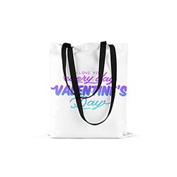 Bonamaison Printed Tote Bag, Reusable Grocery Bag, Shopping Bag, Machine Washable, Foldable, Canvas Cloth Bag with Black Handles, Size: 48x55 Cm