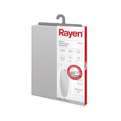 Rayen | Housse de table à repasser universelle | Housse de repassage Ajustement facile par clip| 2 couches : mousse et tissu 100 % coton | Qualité aluminium | Gamme de base| Taille : 115 x 38 cm, Gris