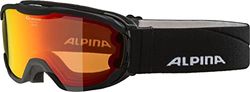 ALPINA Unisex - Bambini, PHEOS MM Occhiali da sci, black, One Size