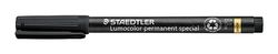 STAEDTLER 319 F-9 Lumocolor Special Permanent Marker, Medium 1.0mm - Black (Pack of 10)