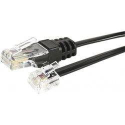 CONNECT 1 m RJ-11/RJ-45 Cable de teléfono, Color Negro
