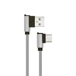 Levitantes USB Type C L-typ 1 m grå Diamond Series kabel för laddning och dataöverföring från kompatibla enheter.
