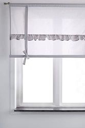 JOTEX Billy Rolled Curtain - Organic Quality, Grey, 120