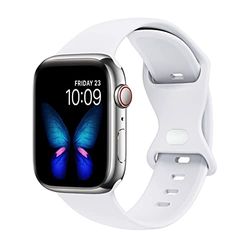 DEEPPY Sport Bands Kompatibel mit Apple Watch Band 38mm 40mm 41mm 42mm 44mm 45mm für Frauen/Männer Wasserdichtes Weiches Silikon Ersatzband Zubehör für iWatch Bands Serie 7/6/5/4/3/2/1/SE