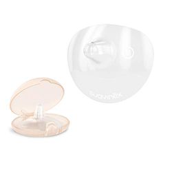 Suavinex, Conjunto de 2 mamilos de amamentação, mamilos de silicone macio, macio e fino, evita desconforto e irritações, facilita a leitura, imperceptíveis para o bebé, com caixa higiénica, tamanho M