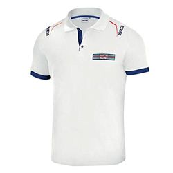 Sparco Martini Racing Polo, Blanco, Estándar Unisex Adulto