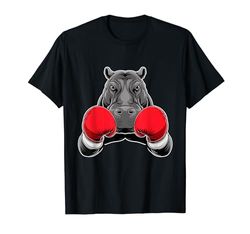 Hipopótamo divertido de kickboxing o boxeo Camiseta