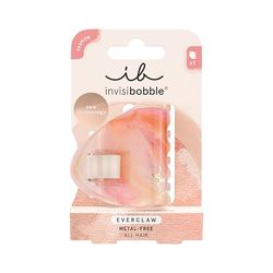invisibobble EVERCLAW M Pink Blossom (1 pezzo) – Fermaglio per capelli da donna e ragazza in rosa – Grande, delicato sui capelli e senza metalli – Fermaglio per capelli spessi – Elegante e sostenibile