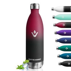 Thermosfles, 1 l, dubbelwandige roestvrijstalen drinkfles, BPA-vrije drinkfles, lekvrije fles, eenvoudig te gebruiken en te reinigen, thermosfles voor school, kinderen, volwassenen, sport, uitstapjes
