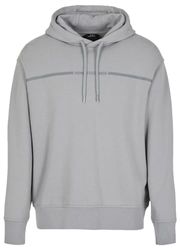 Armani Exchange Men's Line Logo Pullover Hoodie Sweatshirt, Grijs, S, lichtgrijs, S