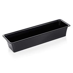 WAS 9724 101 Buffet-Line - Recipientes de melamina (3 unidades, 10 cm), color negro