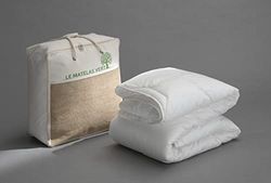 Le matelas Vert Piumino bio, Imbottitura: Fibre Cave siliconate Fodera: Cotone Biologico, Bianco, Unica