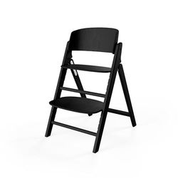 CYBEX Silla alta dorada CLICK & FOLD, crece con el niño, 3-99 años, se puede usar desde el nacimiento a través de accesorios separados, madera de haya, negro impresionante