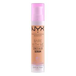 NYX Professional Makeup Concealer Serum, Combats Dark Circles, Acne, Redness and Irritation, 24 Hours of Hydration, With Cica, Tremella Mushroom and Green Tea, Bare With Me, 9.6 ml, Light Tan
