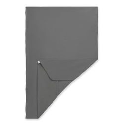 hauck Coprimaterasso per Materasso Da Viaggio 60x120 cm - Coprimaterasso Lettino Da Viaggio in Mussola di Cotone - Elasticizzato, Lavabile in Lavatrice a 60° - Grigio Scuro