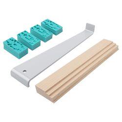 wolfcraft Conjunto de colocação para laminado, revestimento, cortiça de 22 peças. I 6931000 I Equipamento básico para colocação do solo a um preço atraente