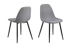 AC Design Furniture 64322 Sedia da Pranzo, Tessuto, Grigio Chiaro, 56 x 44,5 x 84 cm
