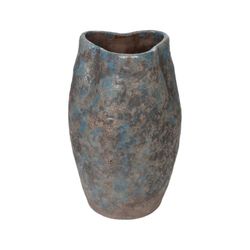 Romimex Vase Blue Terracotta Antique Finish 17 x 27 x 17 cm