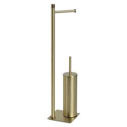 Gedy Trilly Colonne Porte-Rouleau et Brosse Brosse Or Brossé