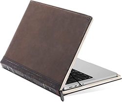 Twelve South BookBook V2 voor 16" M1 MacBook | Vintage volnerf lederen boekenkast/mouw met binnenzak