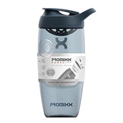 Promixx Pursuit Protein Shaker Bottle - Premium Shaker for Protein Shakes - Lifetime Durability, Leakproof, Odourless - 700ml / 24oz (Midnight Blue)