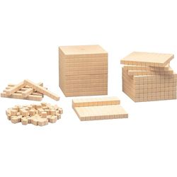 WISSNER actief leren - Diene's basisassortiment voor decimale berekening 121 delen - RE-Wood, 28 x 11 x 11 cm