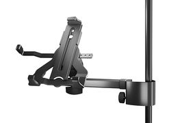 K&M 19743 tablet-pc-houder, biobased kunststof, accessoires voor microfoonstatieven, kantelbaar, geschikt voor gangbare merken