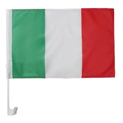 AZ FLAG - Drapeau Italie Pour Décoration Voiture Avec Attaches En PVC Et Système d'Accroche - Car Flag Italien - 100% Polyester - 50g - 45x30 cm
