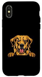 Carcasa para iPhone X/XS Golden Retriever Grace: Compañero Leal