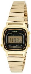 Casio Relógio digital para mulher – LA670WGA, Ouro / preto, Vintage