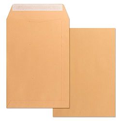 Sobres de Papel, Sobre Bolsa de Papel Kraft, Tamaño Din C4 229 x 324 mm, Sobre de Papel con Tira de Silicona para Invitaciones, Envíos o Almacenaje · m-office (250 uds, 229x324mm)