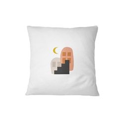 Bona Basics, Funda de cojín Decorativa, decoración del hogar, para sofá, cafetería, Tamaño: 45X45 cm, Color: Blanco