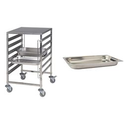 Saro 350 – 1015 Estante Carro, Noel + 12 x Saro Basic Line - Recipiente para gastronomía (1/GN, Profundidad 55 mm)