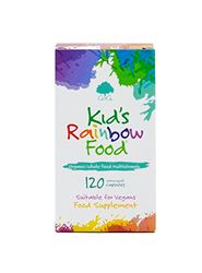 Kids Rainbow Food - Organic Whole Food Multivitamin Supplement - Ideal for Children - 120 Vegan Capsules - Non-GMO, Made in The UK by G&G Vitamins