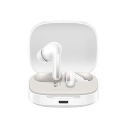 Xiaomi Redmi Buds 6 White - 42 uur batterijduur, hifi-geluid met dubbele drivers, 49 dB ANC, 4 EQ-modi, AI-ruisonderdrukking, snel opladen, Bluetooth 5.4, Google Fast Pair ondersteuning