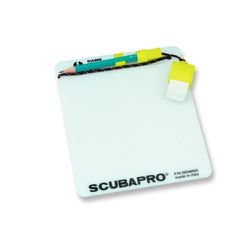 SCUBAPRO Unisex Adult Schrijfbord UW met potlood en gum fluor diving regulators, wit, eenheidsmaat