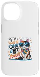 funny sarcastic cat quote ironic cool autism design Case for iPhone 14
