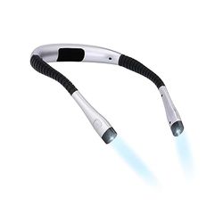 NK Lámpara de Lectura para Cuello, Recargable, Luz con Brazos flexibles, 3 Colores de Luz LED, 3 Niveles de Iluminación Ajustables, Larga Duración, Perfecto para Leer Libros, Tejer, Reparar, Acampar