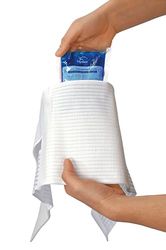 Hydas 1532.5.02 contornos Cinturón lumbar para terapia de frío/caliente, 1, color blanco