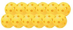 Champion Sports Bolas de beisebol de plástico ocas de 9 polegadas, equipa de beisebol atlética, bolas de tamanho regulamentar, divertidas para todas as idades, leves/duradouras, pacote de 12