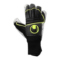 uhlsport Supergrip+ Flex Frame Carbon fotbollsmålvaktshandskar för män och pojkar – maximal fingerstabilisering, neoprenhandske kropp och supergrepp