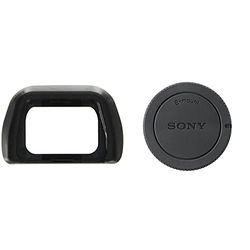 Sony FDA-EP10 Copertura per Oculare, per NEX-7 e FDA-EV1S, Nero & ALC-B1EM Copriobiettivo per Corpo Fotocamera, Nero