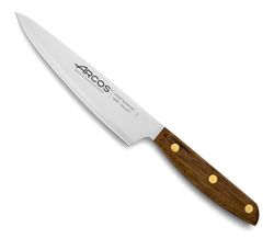 Arcos Cuchillo de Cocina en Acero Inoxidable. Cuchillo Cocinero Profesional para Chefs. Mango de Madera Ovengkol 100% Natural FSC y Hoja 160 mm. Serie Nordika.