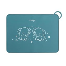 Mr. Wonderful - Set de table individuel en silicone pour bébé - Éléphant bleu - sans BPA, PVC, BPS et phtalates