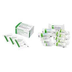 Safety First Aid Group HypaCover Adhesive Wound Dressing - Medium, 8.6 x 6 cm (Pack of 25) Sterile Hypoallergenic & HypaCover Sterile wound Dressings, Assorted Pack of 12 Bandages