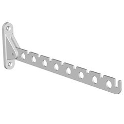 Element System Extensões de cabide para parede Laura, barra dobrável para montagem em parede, inclui parafusos e buchas, cabide branco, 11202-0003