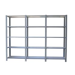 Simon Rack Librería Estanteria Oficina, 3 Módulos, 2100x2700x400 mm, 5 Alturas, Bandeja Madera, Estilo Industrial, Metálicas, Gris/Blanco - Officlick